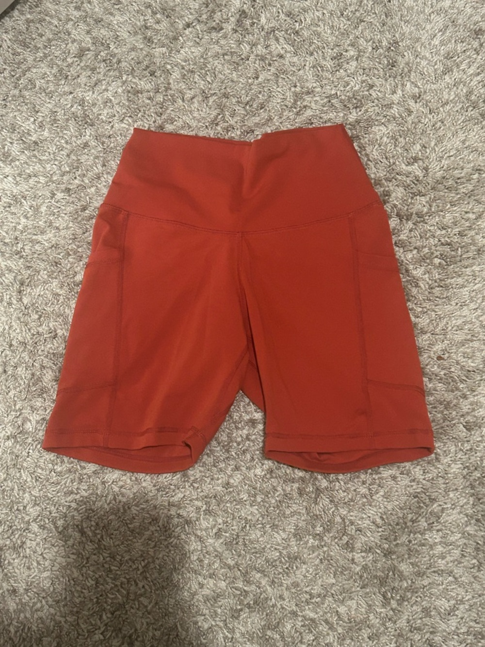 Colorful Koala burnt orange biker shorts